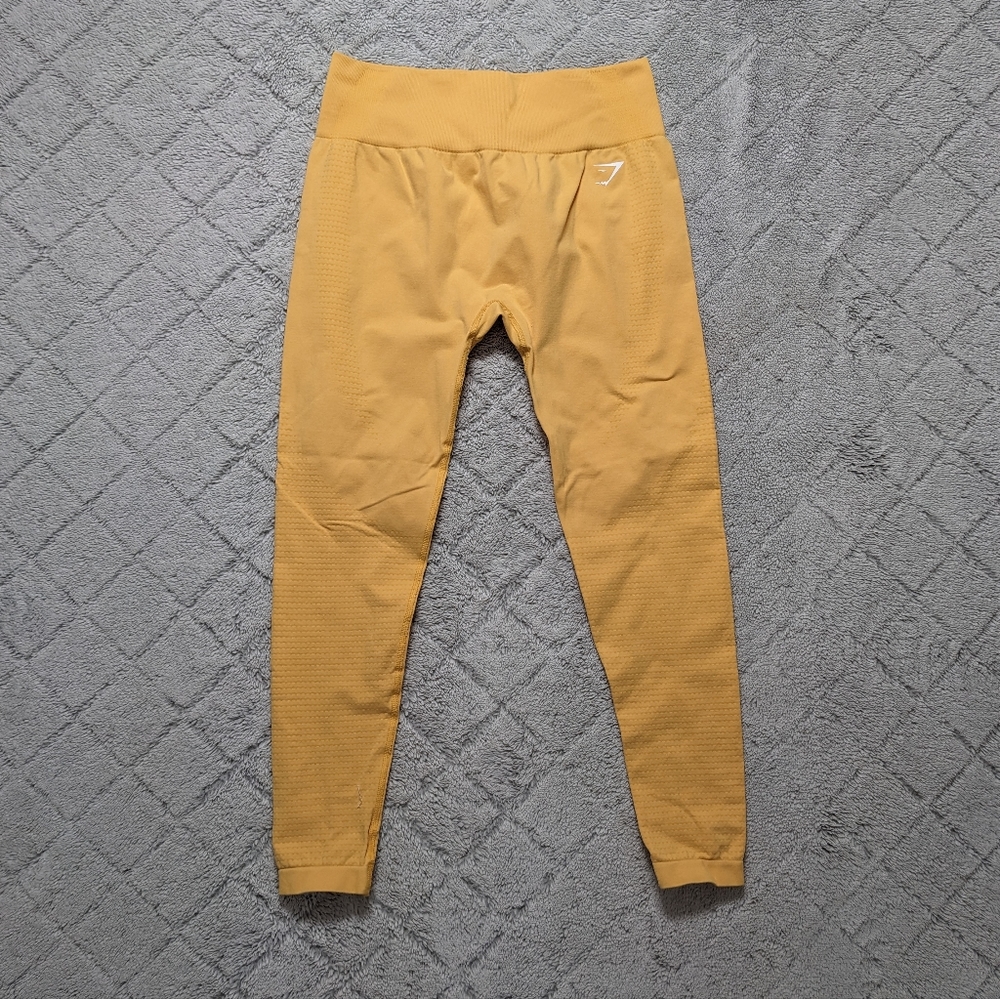 Gymshark Leggings Women's XL Yellow Marl Vital Seamless 2.0 High Waist 26"